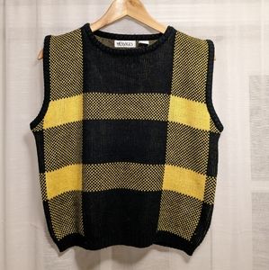 Vintage 90s Sweater Vest MESSAGES brand women's S